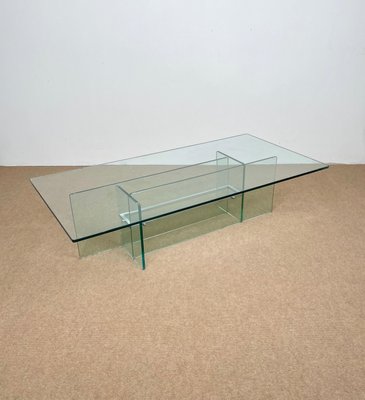 Glass & Chrome Coffee Table from Fontana Arte, Italy, 1970s-LYQ-1171253