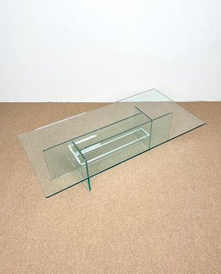 Glass & Chrome Coffee Table from Fontana Arte, Italy, 1970s-LYQ-1171253