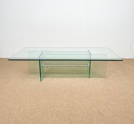 Glass & Chrome Coffee Table from Fontana Arte, Italy, 1970s-LYQ-1171253