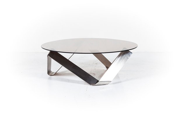 Glass Coffee Table by Knut Hesterberg for Ronald Schmitt, 1970s-QVY-1072457