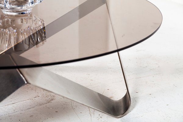 Glass Coffee Table by Knut Hesterberg for Ronald Schmitt, 1970s-QVY-1072457