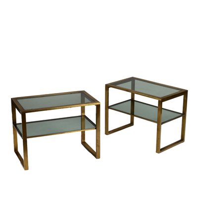 Glass Coffee Tables, Italy, 1970s, Set of 2-VMM-1436537