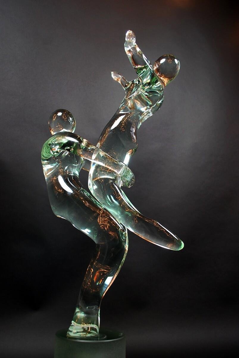 Glass Dancers Sculpture by Renato Anatra