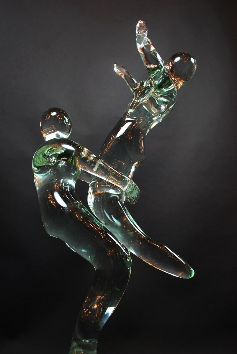 Glass Dancers Sculpture by Renato Anatra