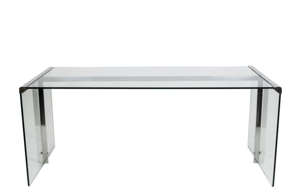 Glass Desk in the style of Gallotti & Radice, 1970s-CEJ-1375064