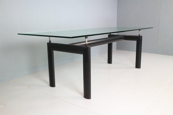 Glass Dinning Table LC6 attributed to Le Corbusier for Cassina, Italy, 1974-DT-2026308