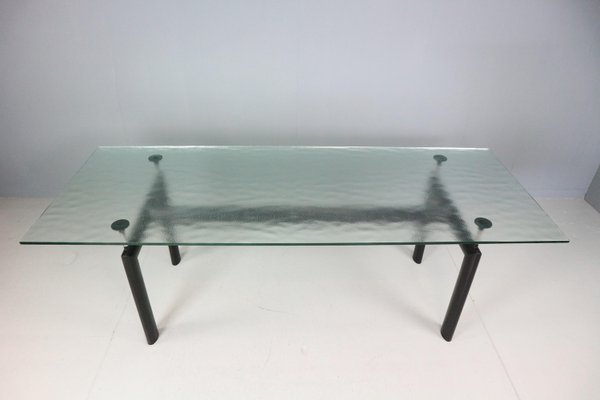 Glass Dinning Table LC6 attributed to Le Corbusier for Cassina, Italy, 1974-DT-2026308