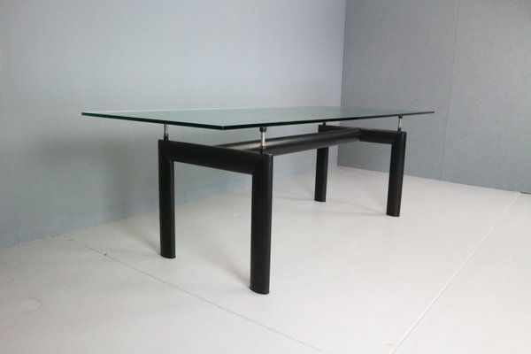 Glass Dinning Table LC6 attributed to Le Corbusier for Cassina, Italy, 1974-DT-2026308