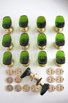 Glass Door Handles from Bröderna Miller, Sweden, 1960s, Set of 7-OV-1007739