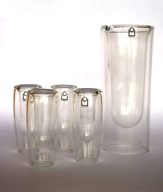 Glass Drink Set from Ichendorf, 1970s, Set of 5