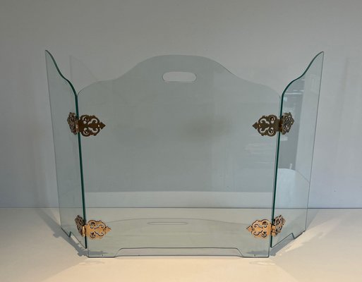 Glass Firewall and Bronze Hinges, 1970s-BA-1481508