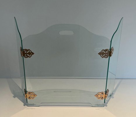 Glass Firewall and Bronze Hinges, 1970s-BA-1481508