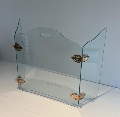 Glass Firewall and Bronze Hinges, 1970s-BA-1481508