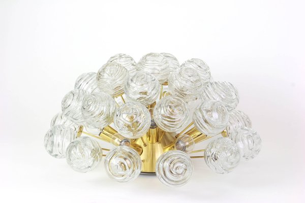 Glass Flush Mount Snowballs from Doria, Germany, 1970s-UGR-1085916