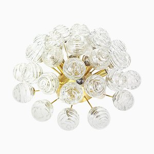 Glass Flush Mount Snowballs from Doria, Germany, 1970s-UGR-1085916