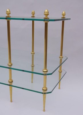 Glass & Gilt Brass Coffee Table, 1970s-CEJ-626699