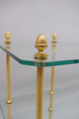 Glass & Gilt Brass Coffee Table, 1970s-CEJ-626699