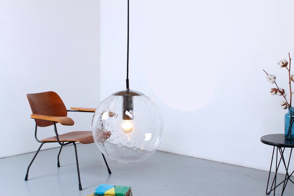 Glass Globe Bubble Teardrop Pendant Lamp by Raak, 1960s-XT-1403165