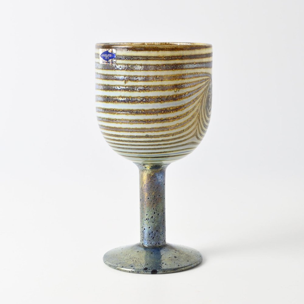 Glass Goblet by Oiva Toikka for Nuutajärvi Netsjö, 1970s