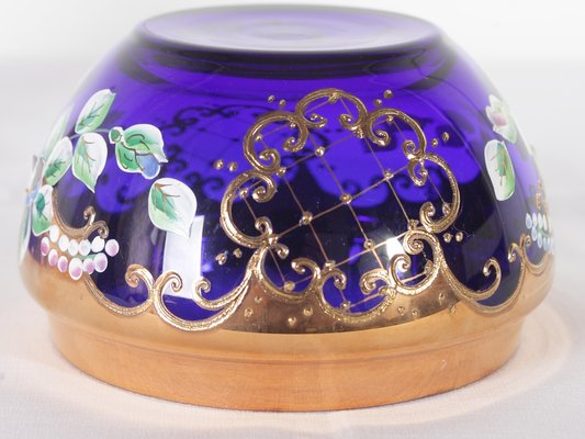 Glass Hand Enameled Candy Box from Novy Bor, 1970s-IND-1799284