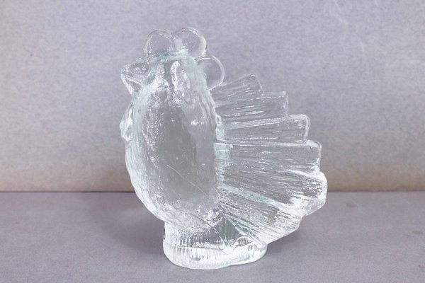 Glass Hen Paperweight by Pukeberg, 1970s-BQF-1798704