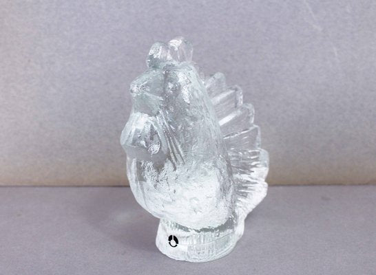 Glass Hen Paperweight by Pukeberg, 1970s-BQF-1798704