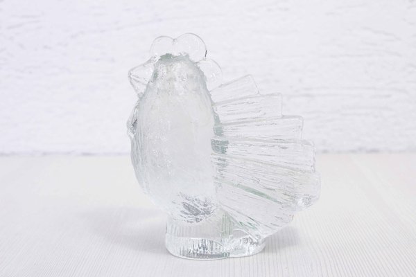 Glass Hen Paperweight by Pukeberg, 1970s-BQF-1798704