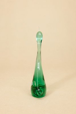 Glass Heron Sculpture by Miloslav Janku for Železný Brod Sklo, 1960s-YGX-583591