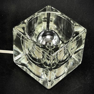 Glass Ice Cube Desk Lamp attributed to Peill & Putzler, 1970s-JUZ-1747926