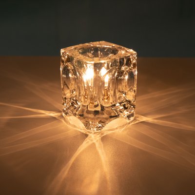 Glass Ice Cube Table Lamp from Peill & Putzler-HGA-1750326