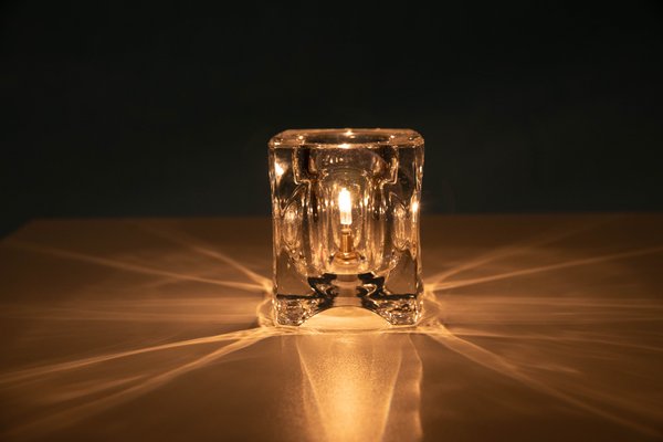 Glass Ice Cube Table Lamp from Peill & Putzler-HGA-1750326