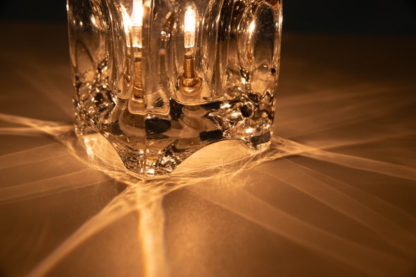 Glass Ice Cube Table Lamp from Peill & Putzler-HGA-1750326