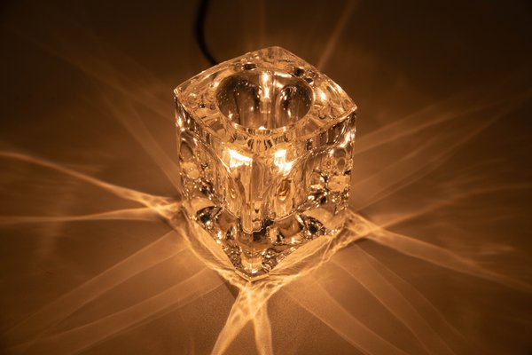 Glass Ice Cube Table Lamp from Peill & Putzler-HGA-1750326