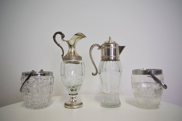 Glass Jugs, 1960s, Set of 4-KNM-938352