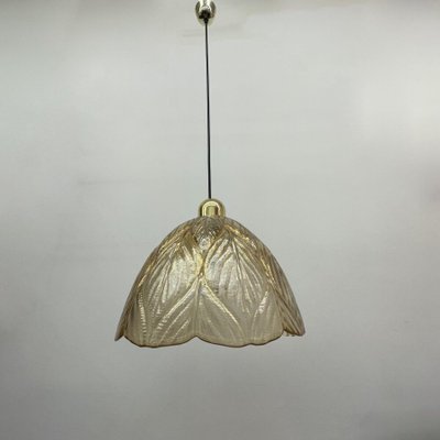 Glass Leaf Hanging Lamp from Peill & Putzer, 1970s-BGP-1798439