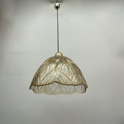 Glass Leaf Hanging Lamp from Peill & Putzer, 1970s-BGP-1798439