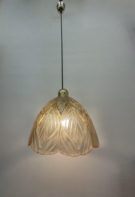 Glass Leaf Hanging Lamp from Peill & Putzer, 1970s-BGP-1798439