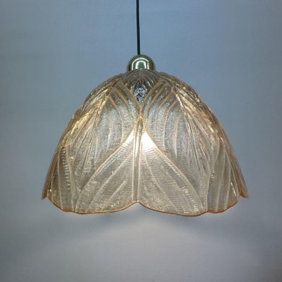 Glass Leaf Hanging Lamp from Peill & Putzer, 1970s-BGP-1798439