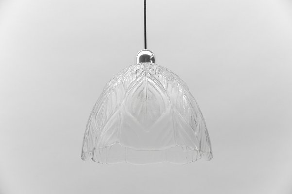 Glass Leaf Shape Ceiling Lamp from Peill & Putzler, 1960s-KQB-1803942