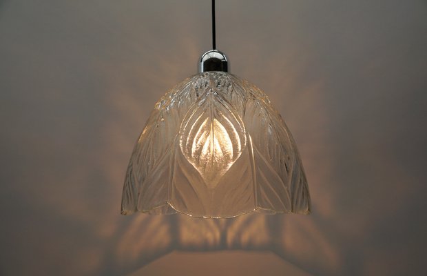 Glass Leaf Shape Ceiling Lamp from Peill & Putzler, 1960s-KQB-1803942