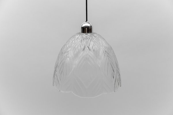 Glass Leaf Shape Ceiling Lamp from Peill & Putzler, 1960s-KQB-1803942