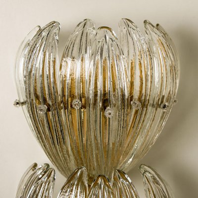 Glass Leaves and Brass Wall Lights attributed to J. T. Kalmar, 1960s, Set of 2-VDW-1384782