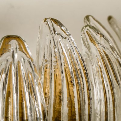 Glass Leaves and Brass Wall Lights attributed to J. T. Kalmar, 1960s, Set of 2-VDW-1384782