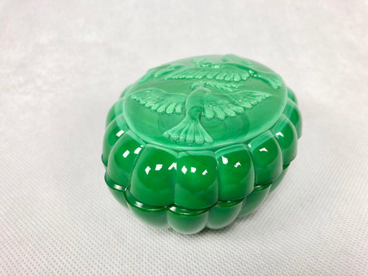 Glass Malachite Box by Artur Pleva for Schlevogt, 1950s