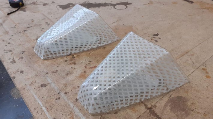 Glass Mesh Sconces, 1950s, Set of 2-OLY-746520