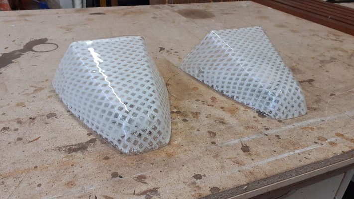 Glass Mesh Sconces, 1950s, Set of 2-OLY-746520