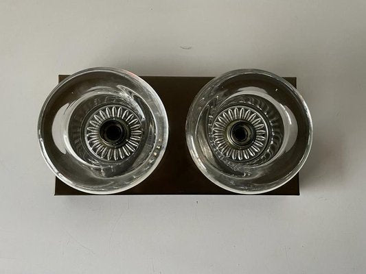 Glass & Metal Base Wall or Ceiling Lamps from Cosack, Germany, 1960s-RDS-1147920