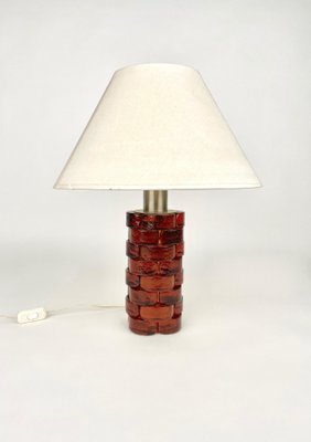 Glass & Metal Table Lamp by Poliarte, Italy, 1970s-LYQ-1171231