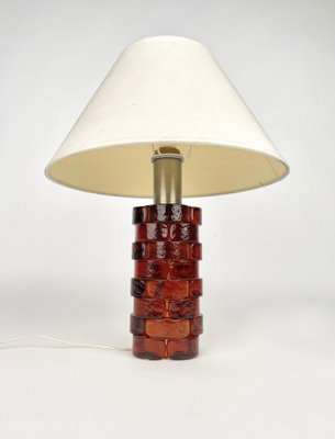 Glass & Metal Table Lamp by Poliarte, Italy, 1970s-LYQ-1171231