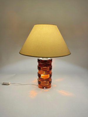 Glass & Metal Table Lamp by Poliarte, Italy, 1970s-LYQ-1171231